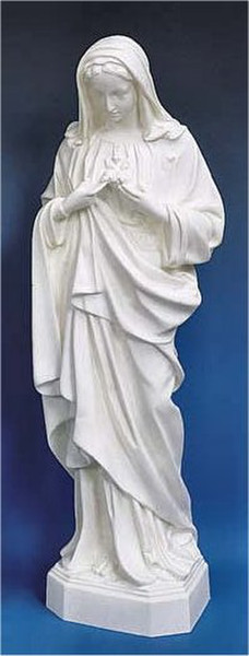 Immaculate Heart Of Mary White Statue Catholic Statuary
